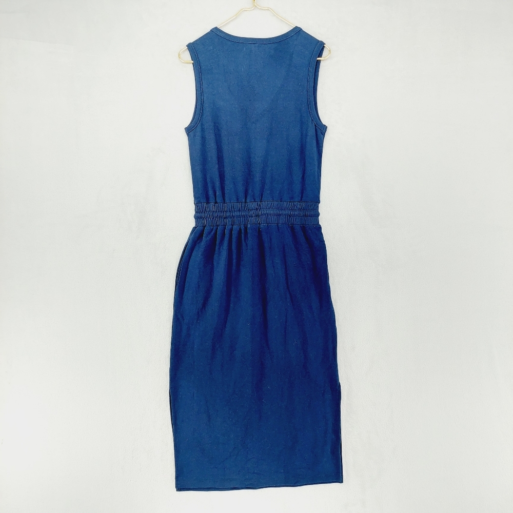 Caslon V-neck Knit Midi Dress Navy - Picture 5 of 7